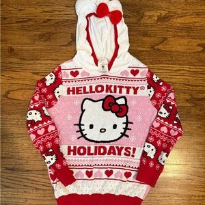 Hello Kitty Festive Hoodie - Red, Pink, and White
